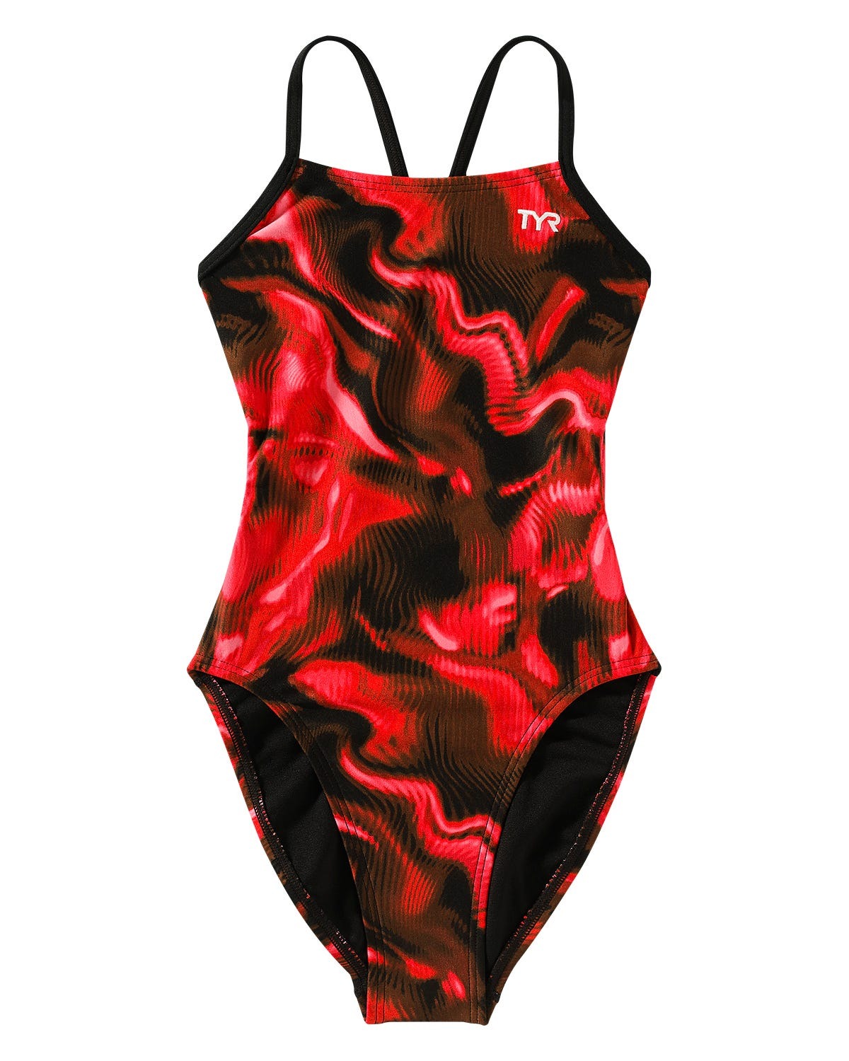 Durafast Elite® Girl's Cutoutfit Swimsuit - Waveform