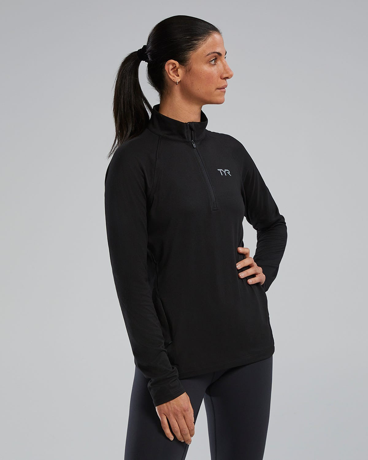 Women's SLSTM Long Sleeve1⁄4 Zip- Solid