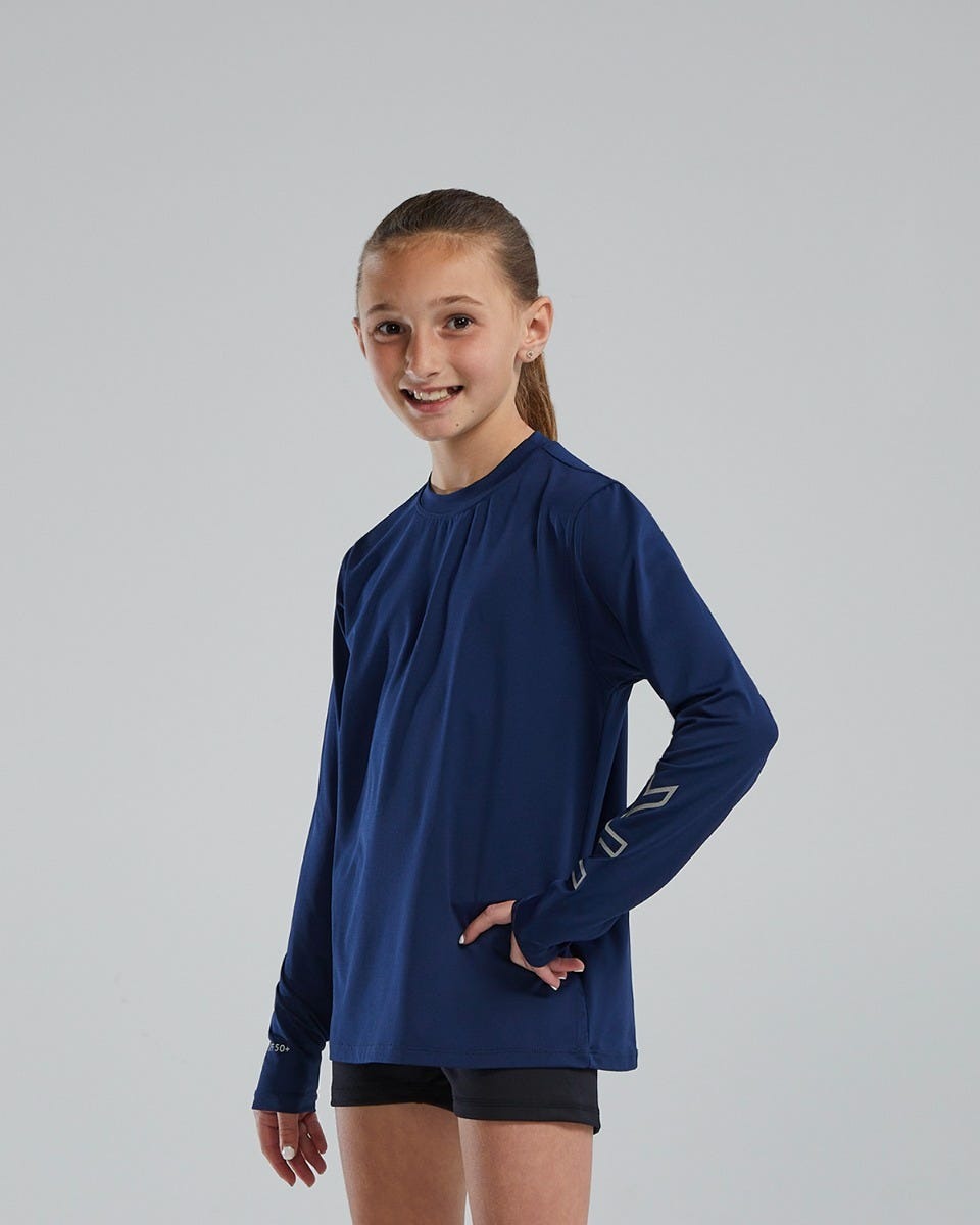SunDefenseTM Kids' Long Sleeve Crew - Solid