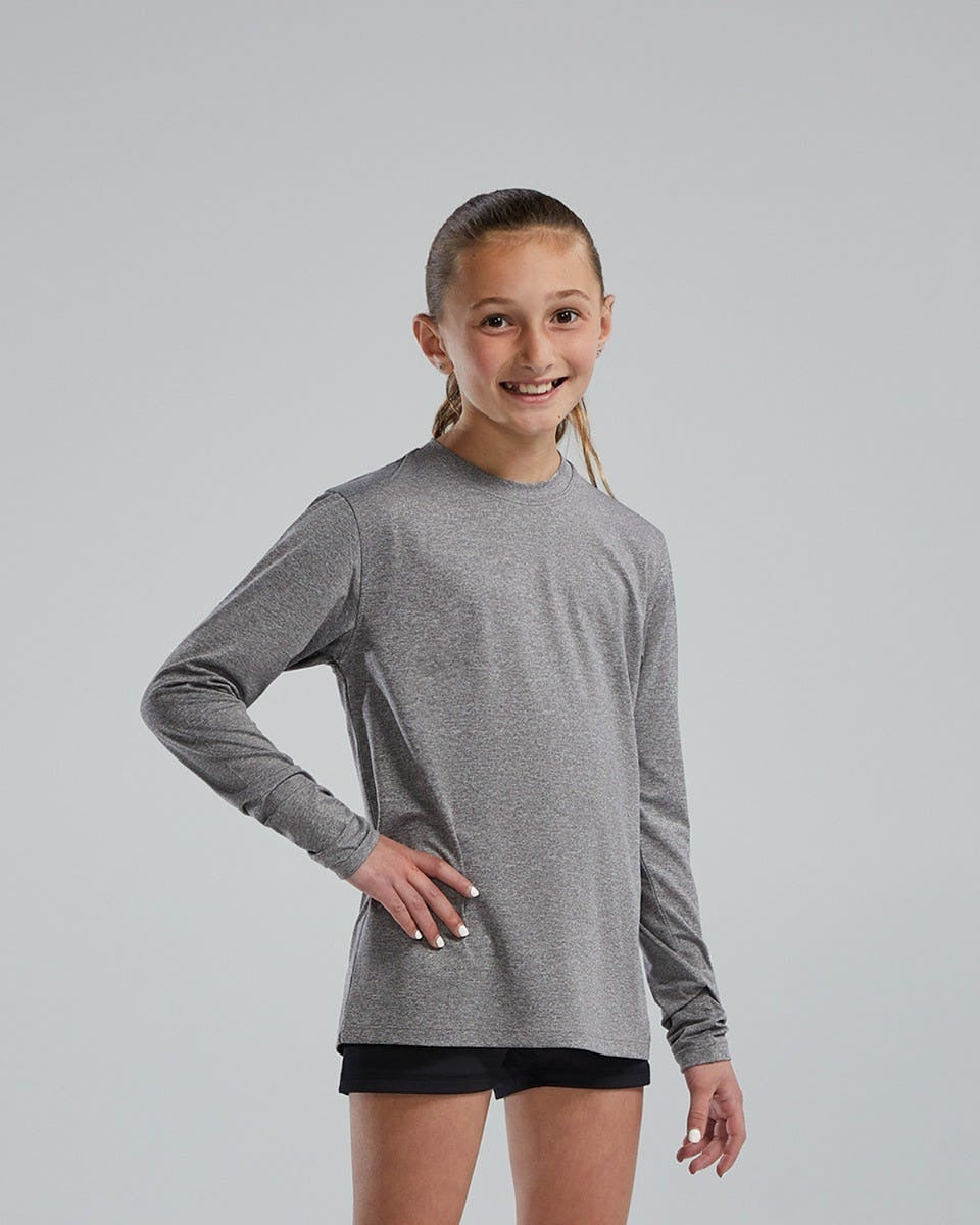 SunDefenseTM Kids' Long Sleeve Crew - Solid
