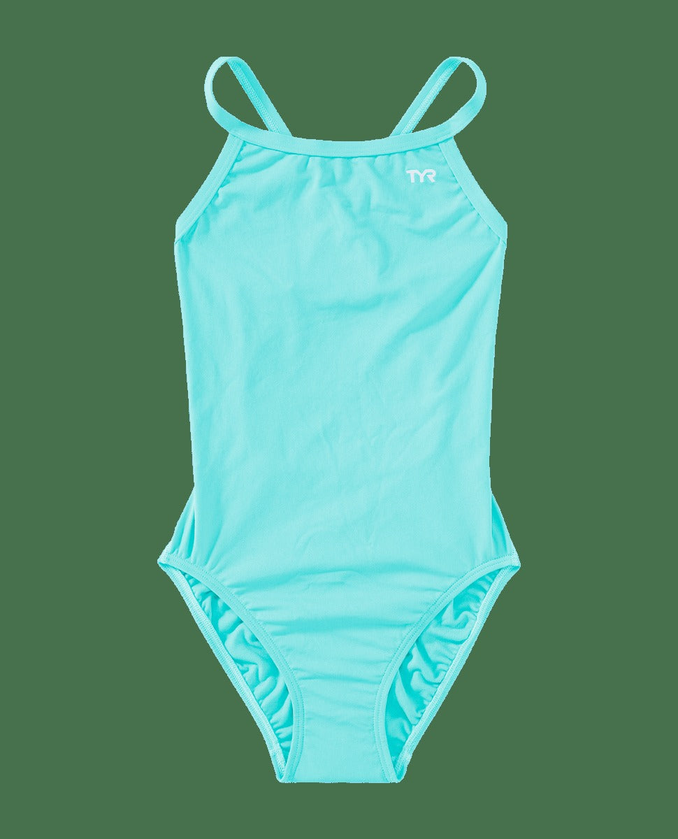 Durafast One®Girl's Solid Diamondfit Swimsuit - Solid