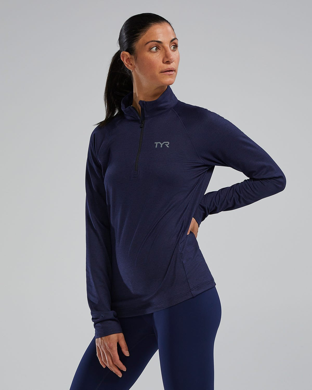 Women's SLSTM Long Sleeve1⁄4 Zip- Solid