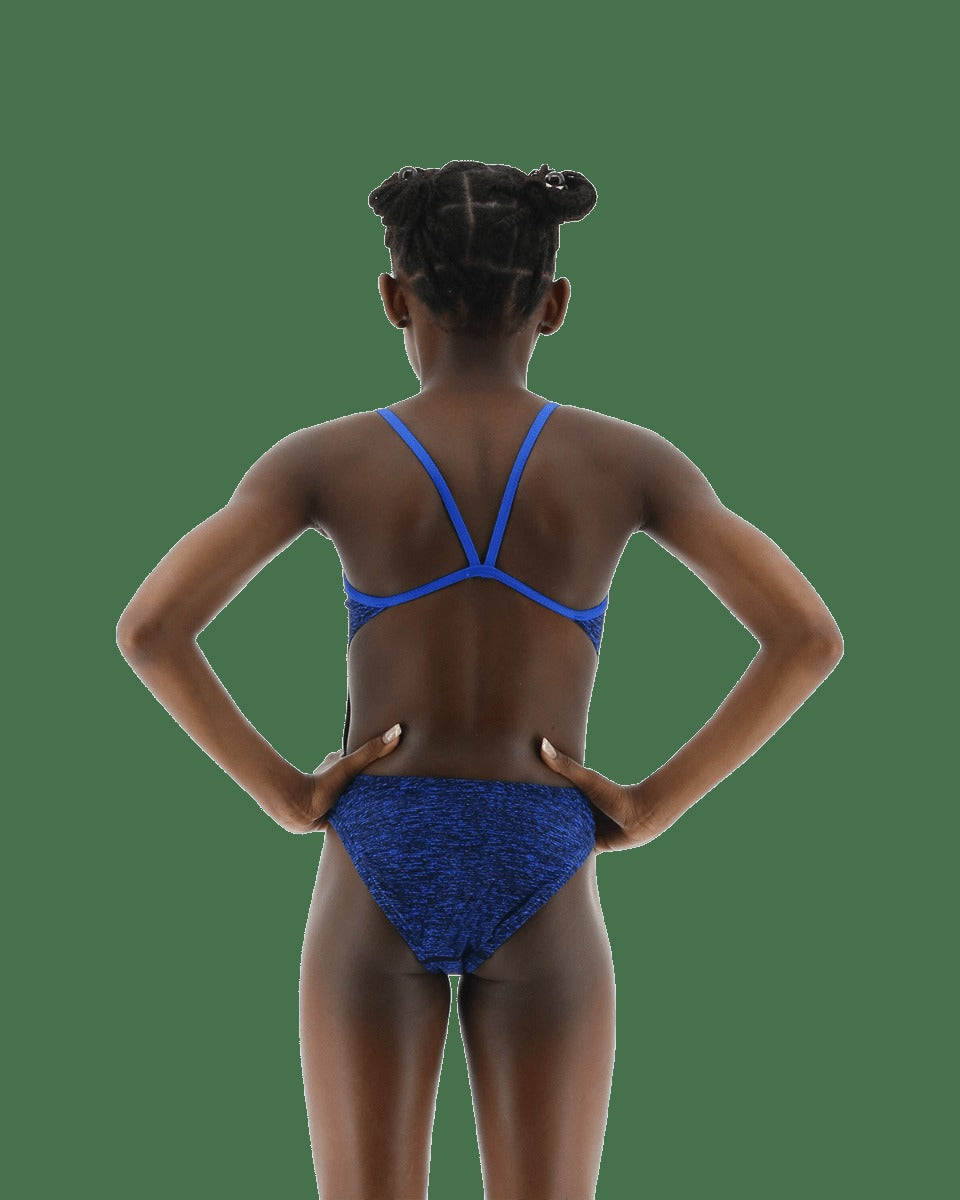Durafast Elite® Girl's Cutoutfit Swimsuit - Lapped