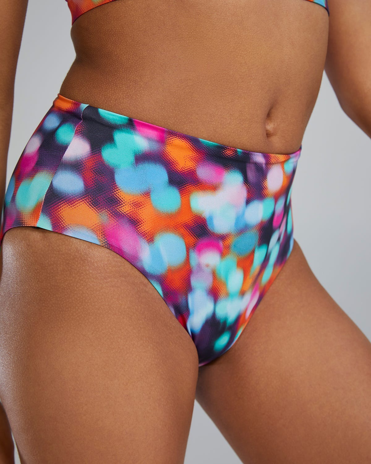 Arielle High Waisted Bikini Bottom - PRISMATIC DAYSTAR