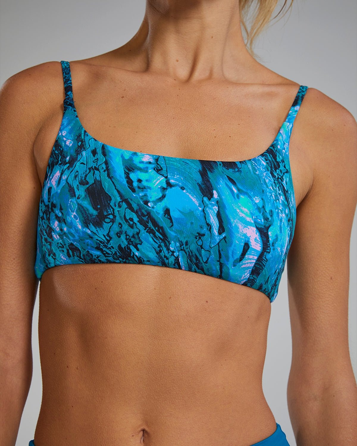 Women's Nia scoop neck Bikini Top Prismatic