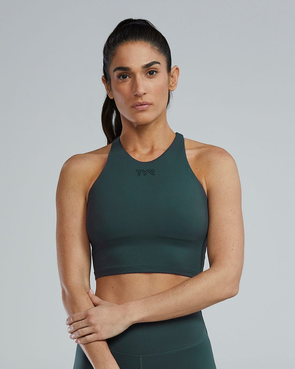 Joule EliteTM Cropped High Neck Sports Bra