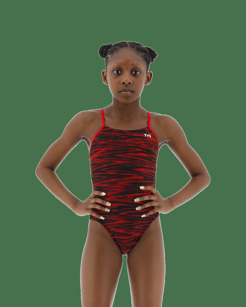Durafast Elite® Girl's Cutoutfit Swimsuit - Fizzy