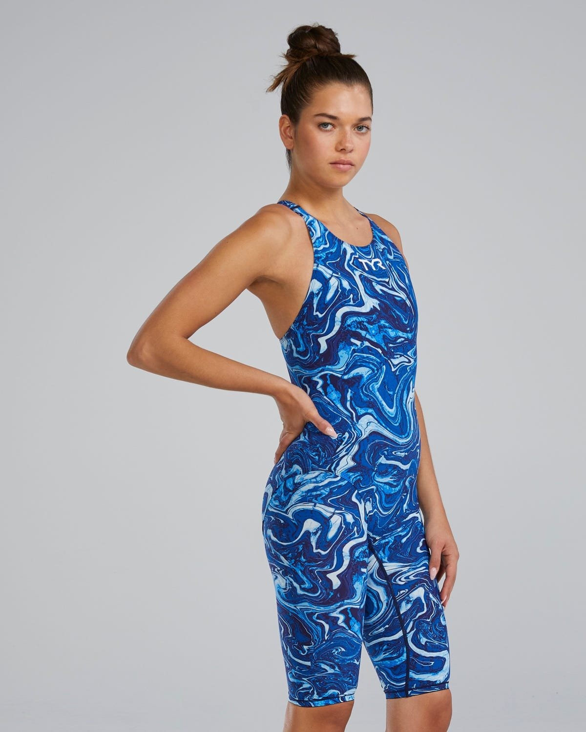 Women's Thresher Open Back Tech Suit - Hyperblitz - Titanium