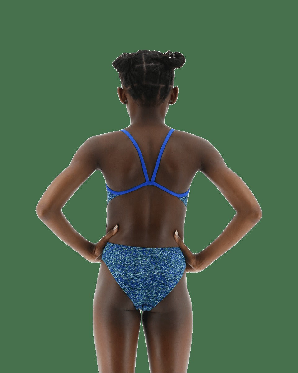 Durafast Elite® Girl's Cutoutfit Swimsuit - Lapped