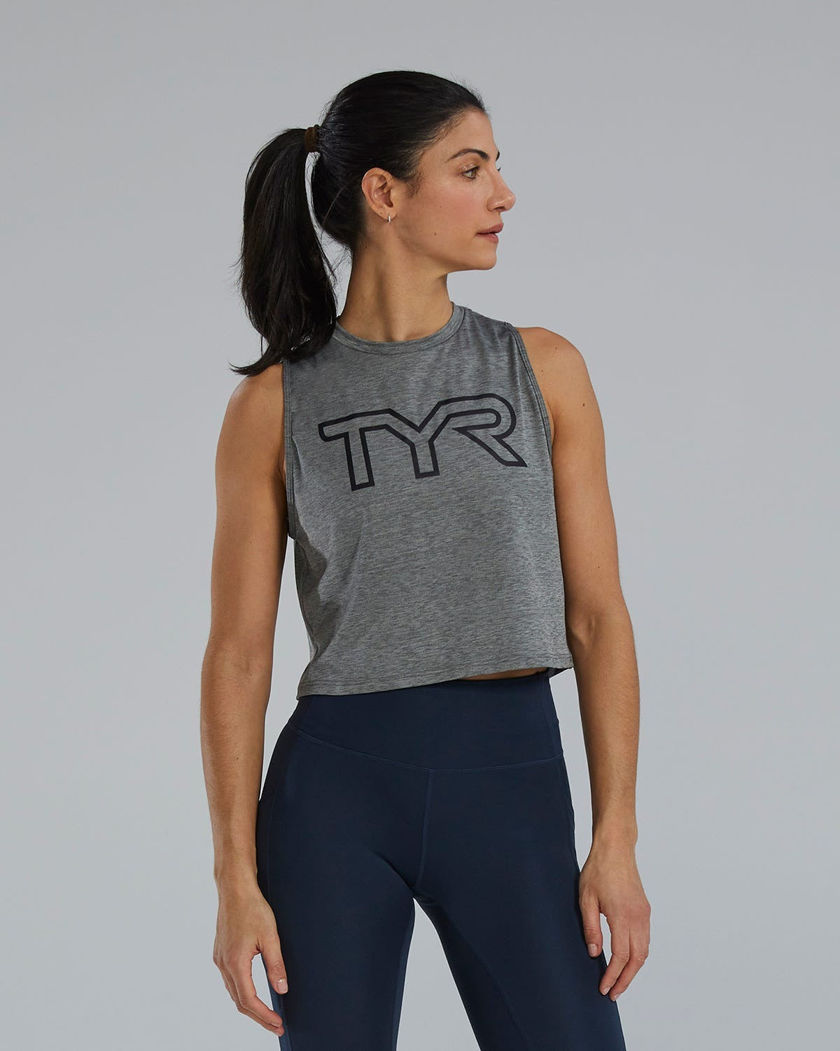 ClimaDryTM Women's Cropped Tech Tank - Solid / Heather