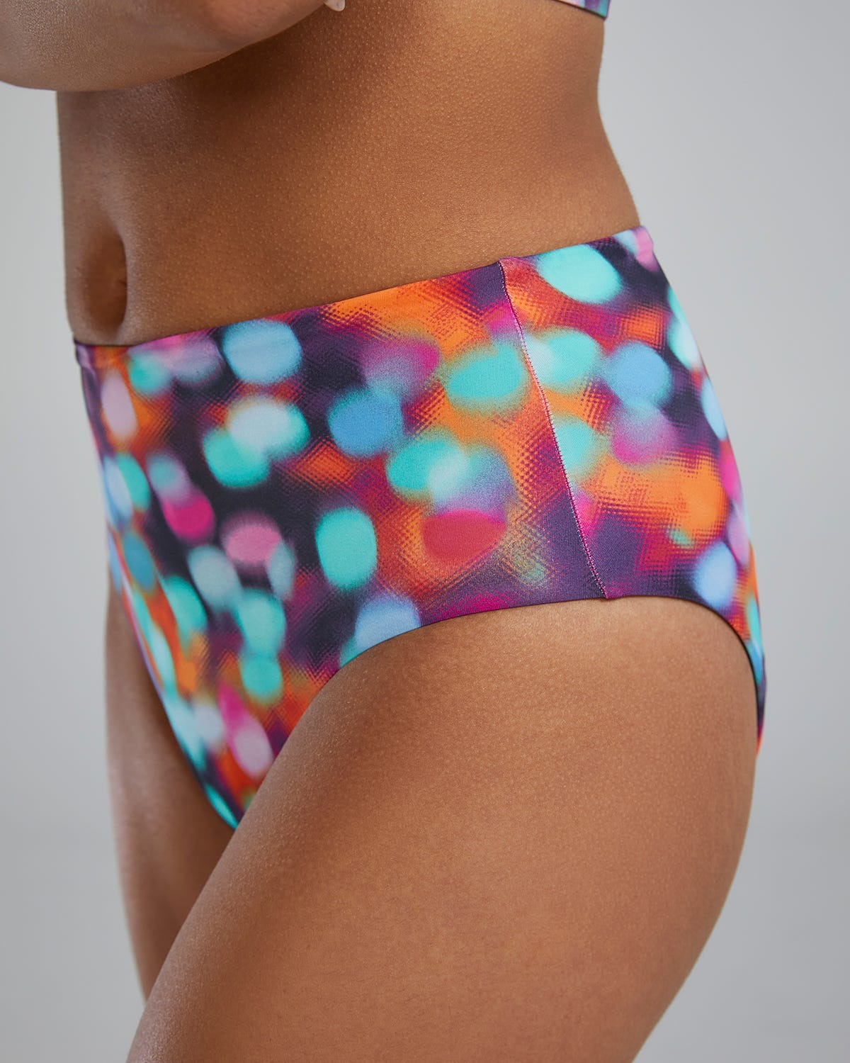 Arielle High Waisted Bikini Bottom - PRISMATIC DAYSTAR
