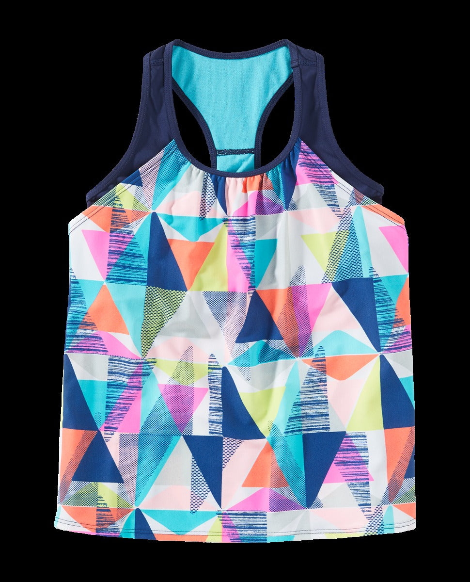 Durafast Lite® Girl's Ava 2-in-1 Tank - Jigsaw