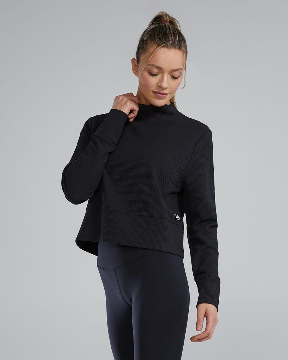 Waffle Cropped Pullover