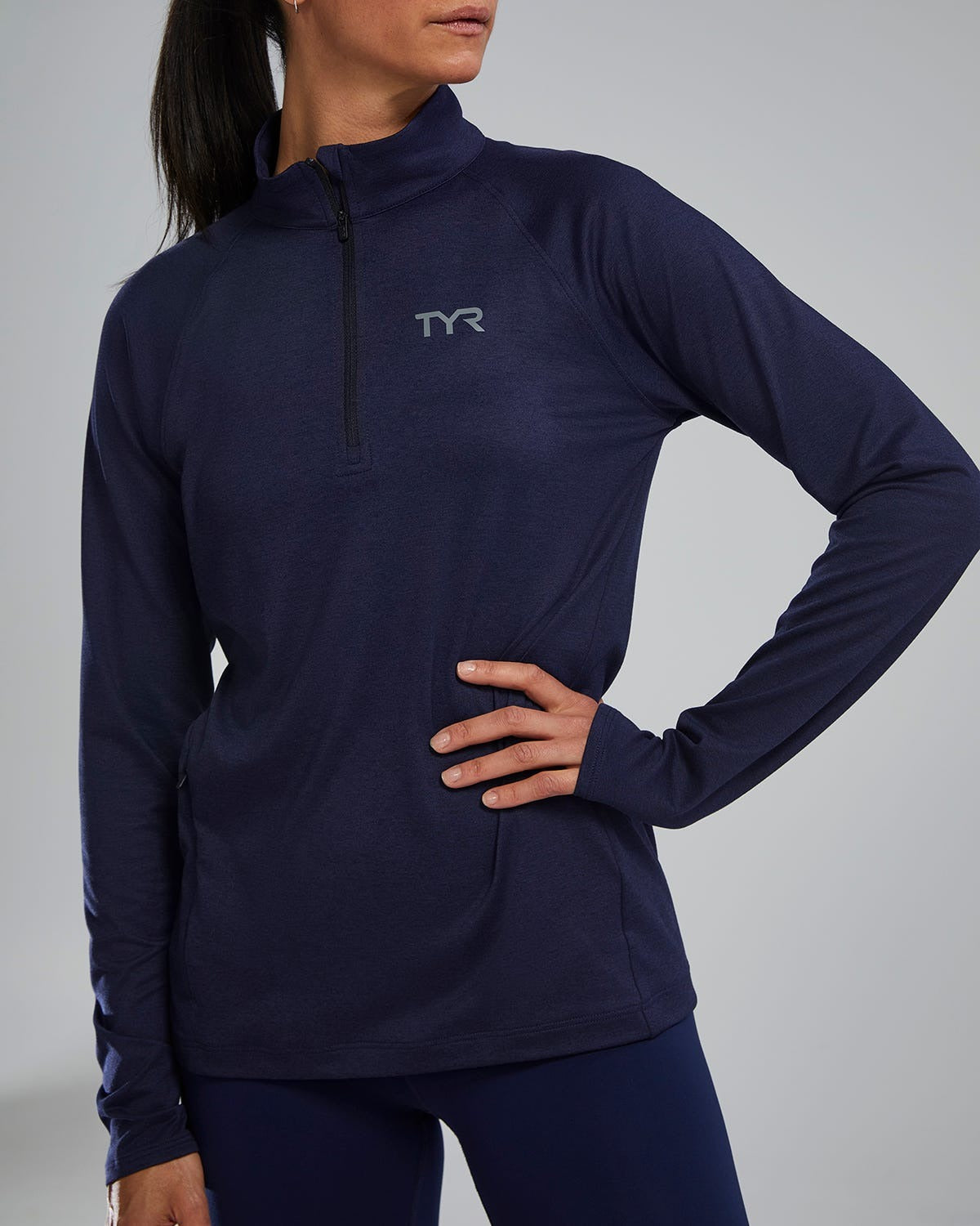 Women's SLSTM Long Sleeve1⁄4 Zip- Solid