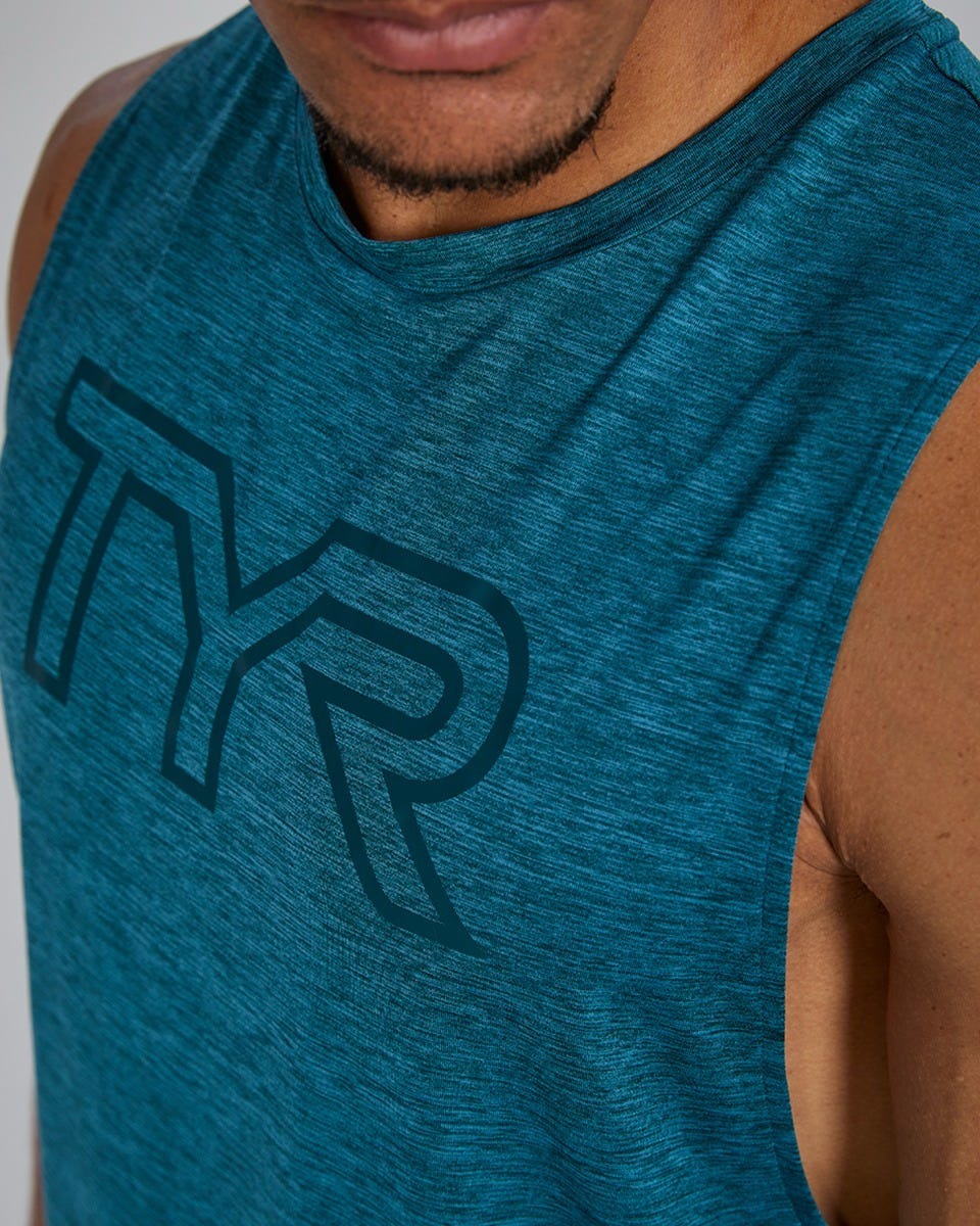 ClimaDryTM Men's Big Logo Tech Tank - Solid / Heather