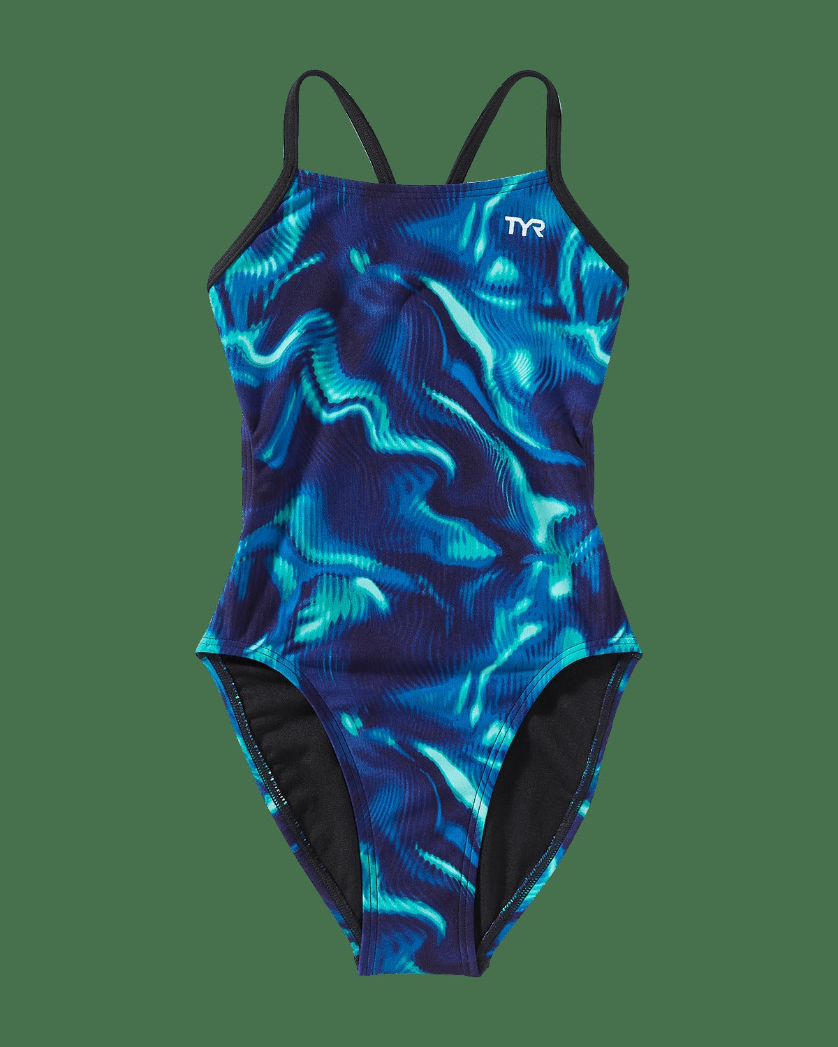 Durafast Elite® Girl's Cutoutfit Swimsuit - Waveform