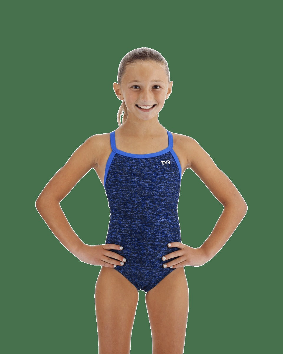 Durafast Elite® Girl's Diamondfit Swimsuit - Lapped