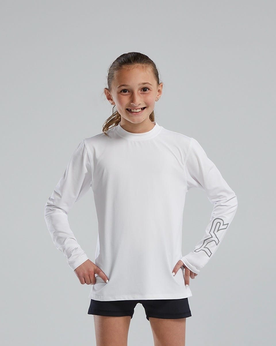 SunDefenseTM Kids' Long Sleeve Crew - Solid