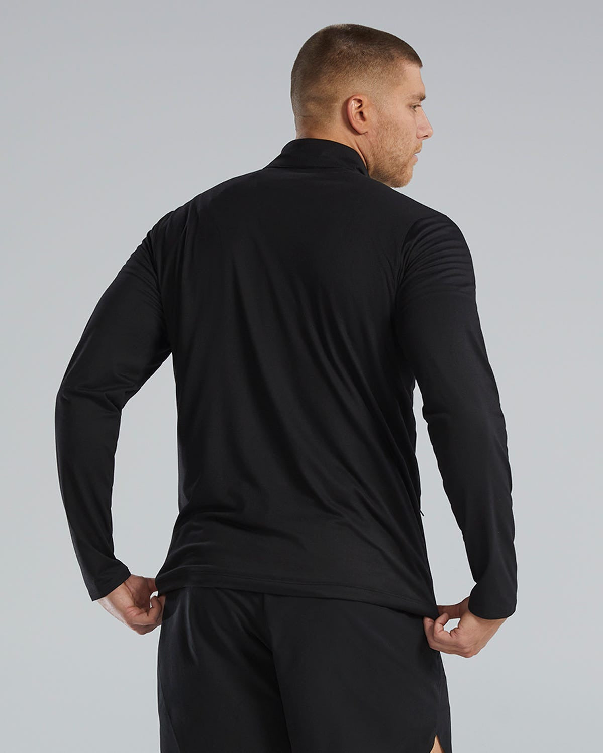Men's SLSTM Long Sleeve1⁄4 Zip- Solid