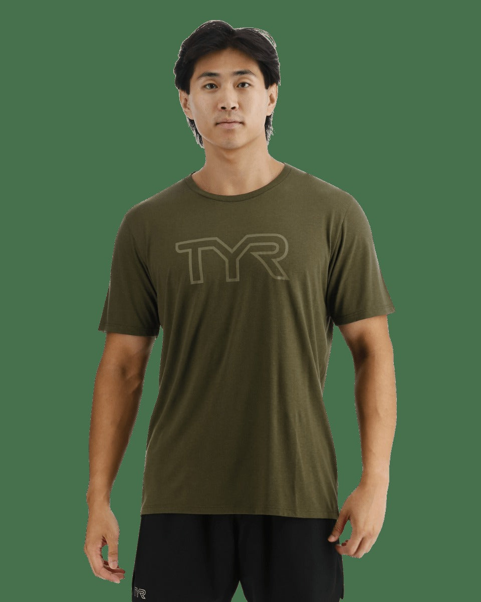 UltraSoft Men's Big Logo Tri-Blend Tech Tee