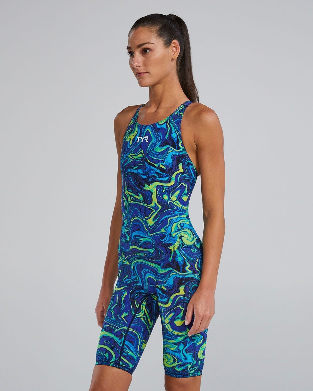 Women's Thresher Open Back Tech Suit - Hyperblitz - Titanium