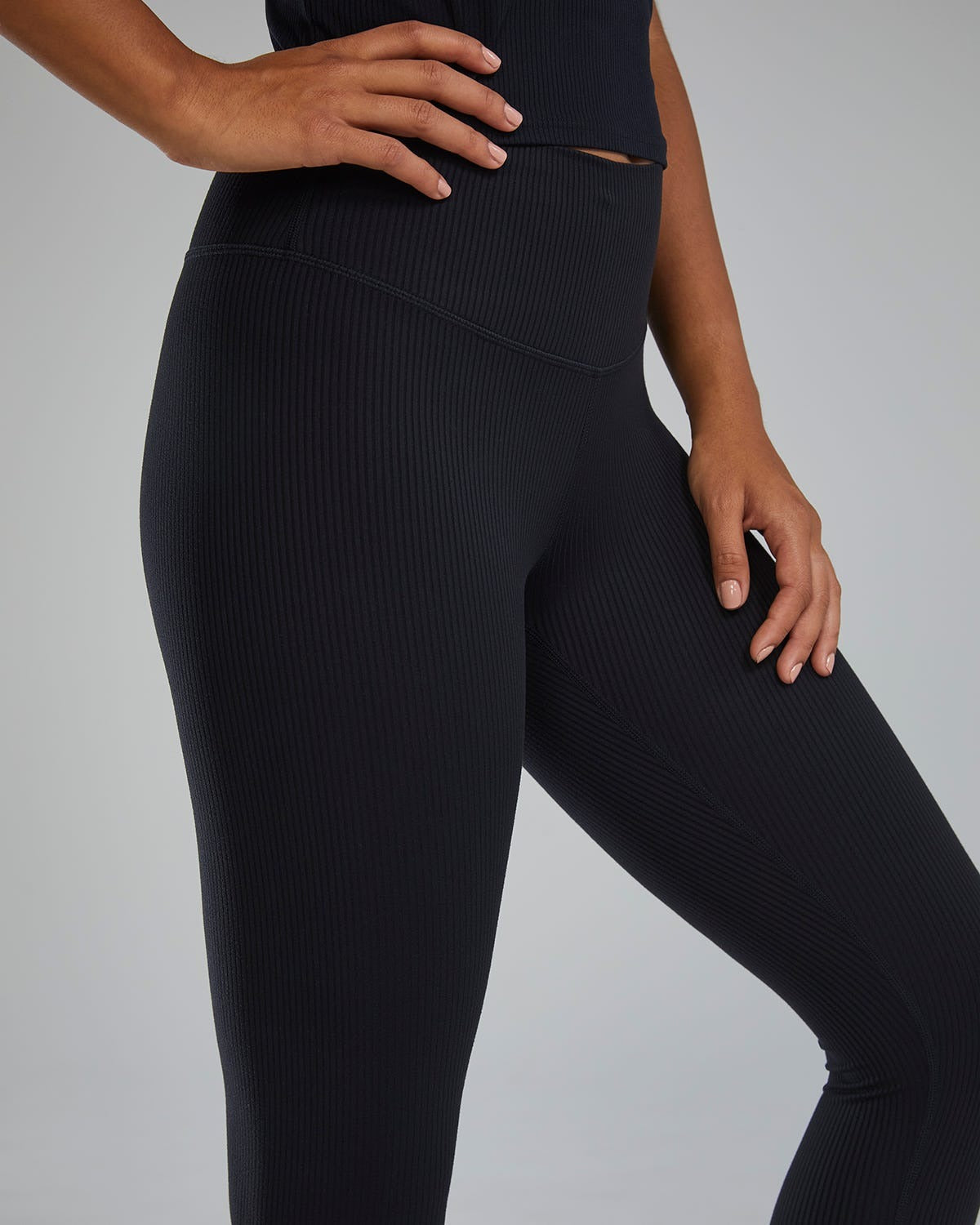Women's Joule Elite Ribbed High-Rise Leggings 25"