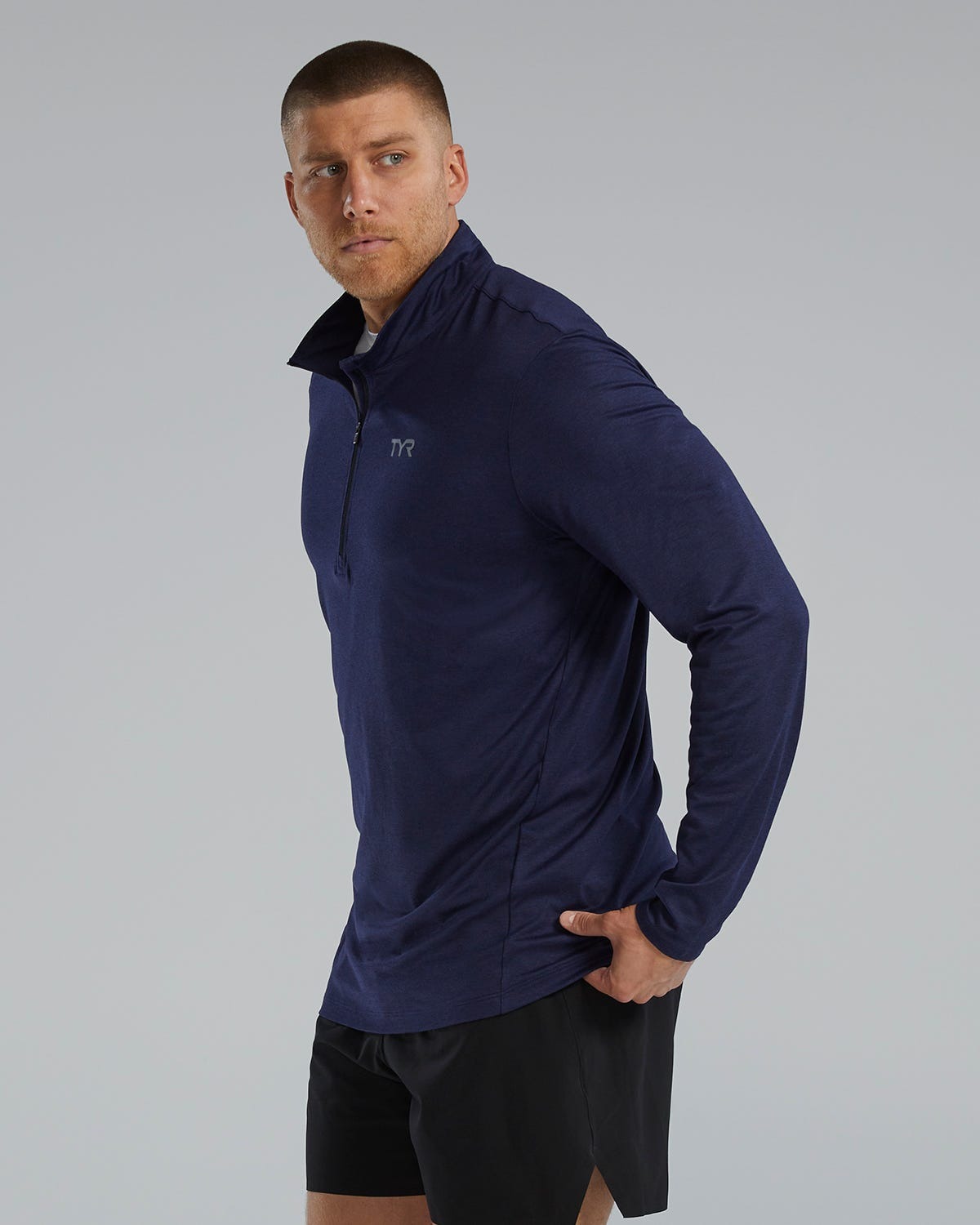 Men's SLSTM Long Sleeve1⁄4 Zip- Solid
