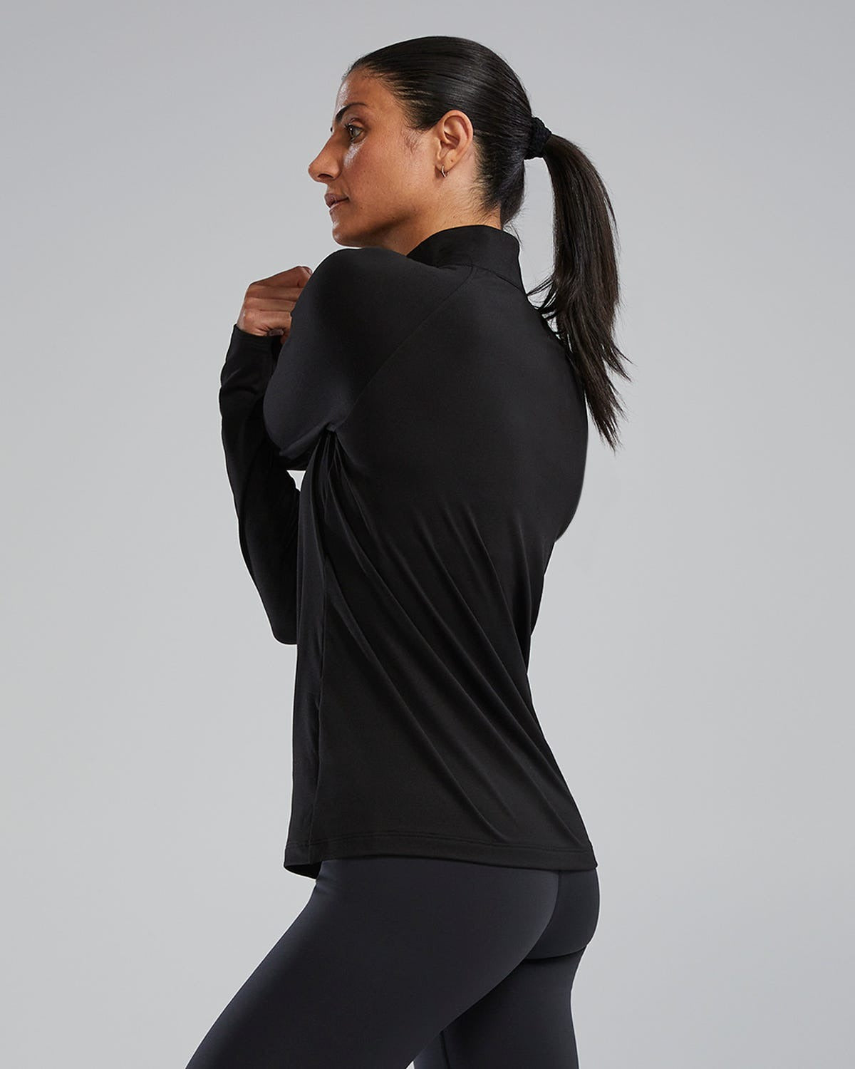 Women's SLSTM Long Sleeve1⁄4 Zip- Solid